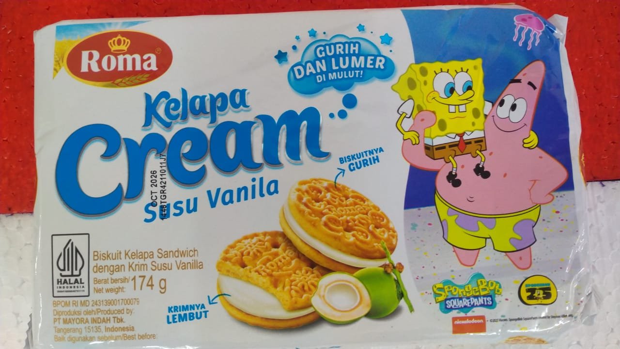 ROMA KELAPA CREAM VANILLA-174G
