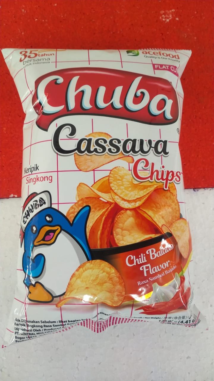 CHUBA CASSAVA CHIPS-CHILI BALADO FLAVOR-125G
