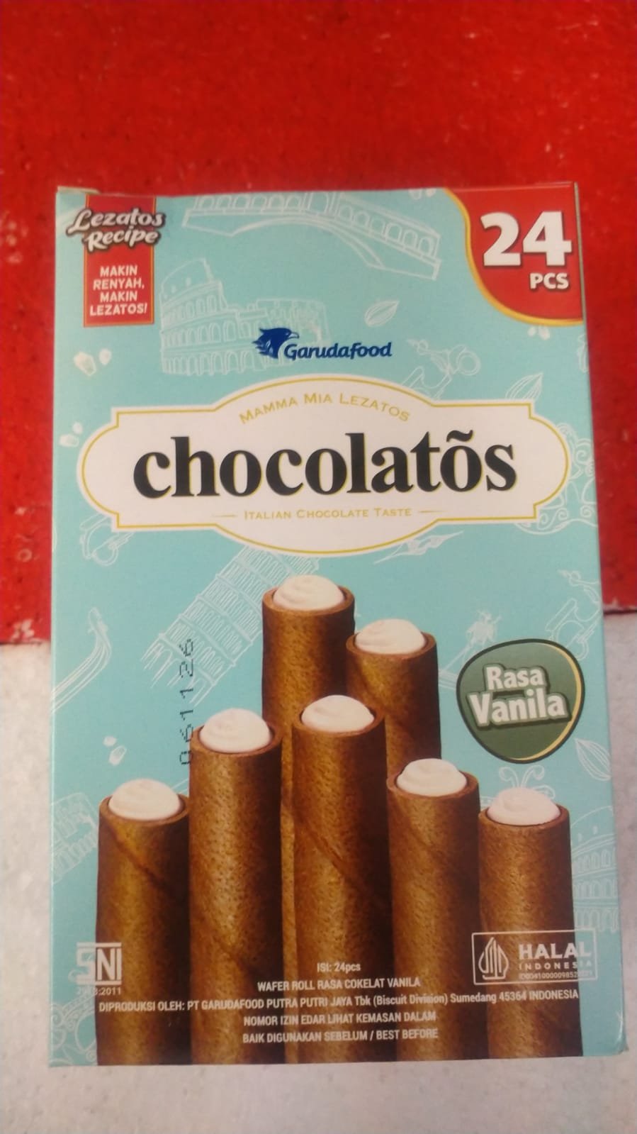 CHOCHOLATOS WAFER STICK VANILLA/PCK