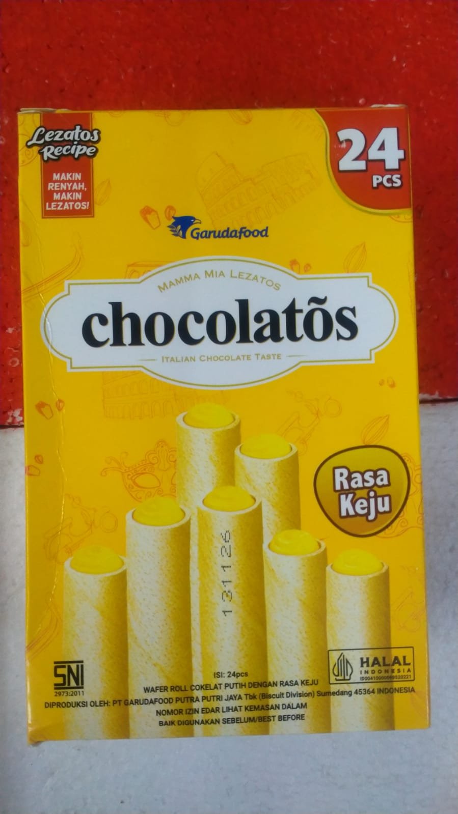 CHOCOLATOS WAFER STICK KEJU-14G